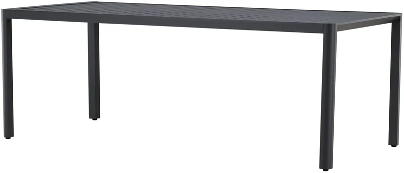 Venture Design Valgomojo stalas Giardini 200x90x72 cm Juodas Aliuminis