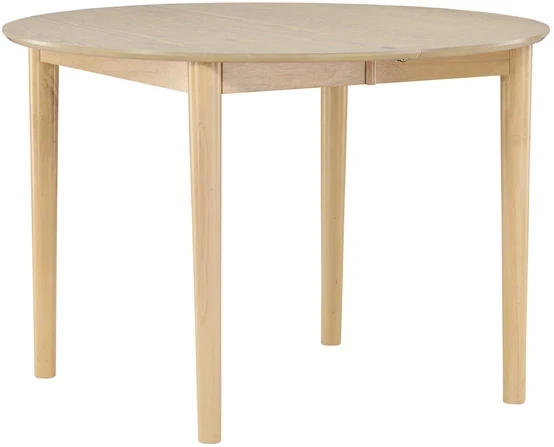 Venture Design Valgomojo stalas, Gilda, ø110+40 cm, balta kalkė