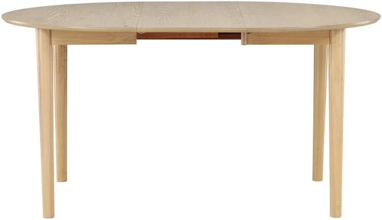 Venture Design Valgomojo stalas, Gilda, ø110+40 cm, balta kalkė