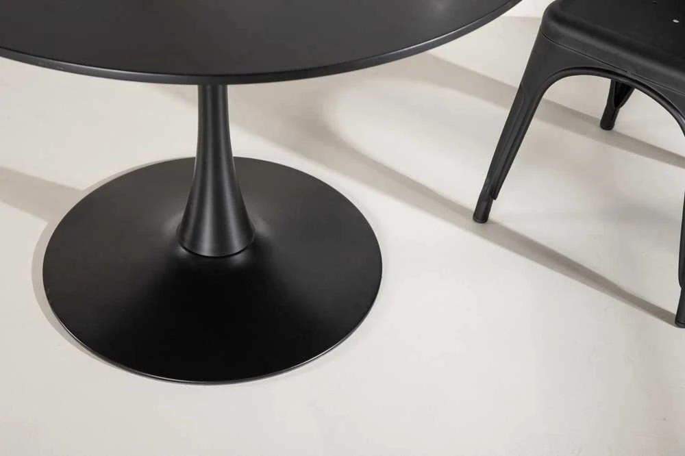 Venture Design Valgomojo stalas, Glade, ø100 cm, Juodas