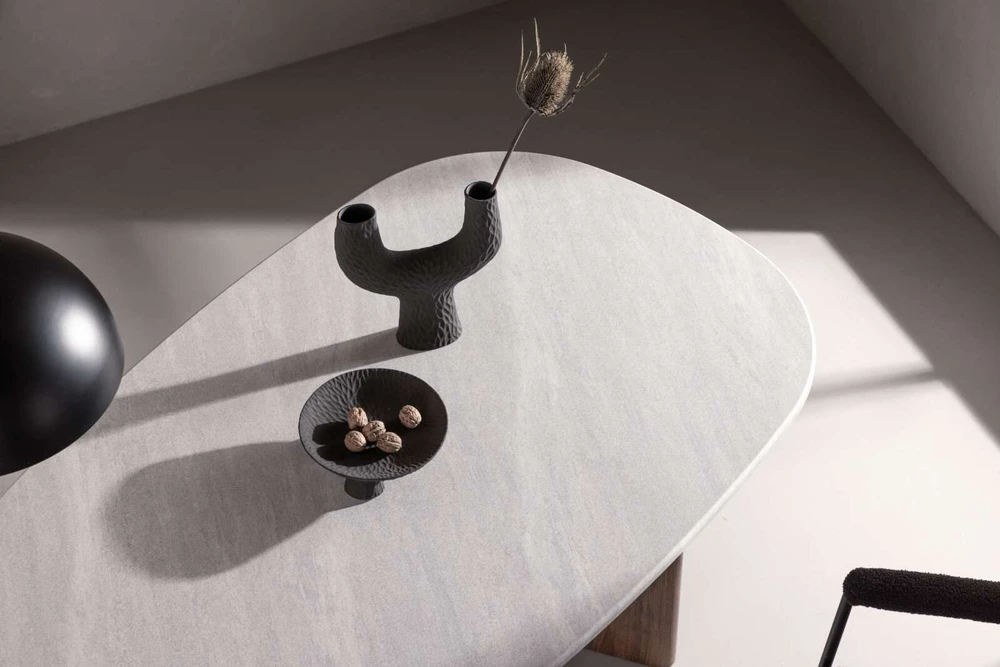 Venture Design Valgomojo stalas, Grönvik, 180x90 cm, Šviesiai pilkas