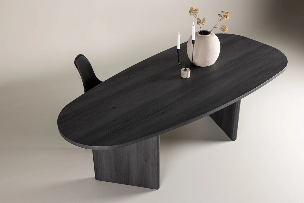 Venture Design Valgomojo stalas, Grönvik, 220x100 cm, Juodas