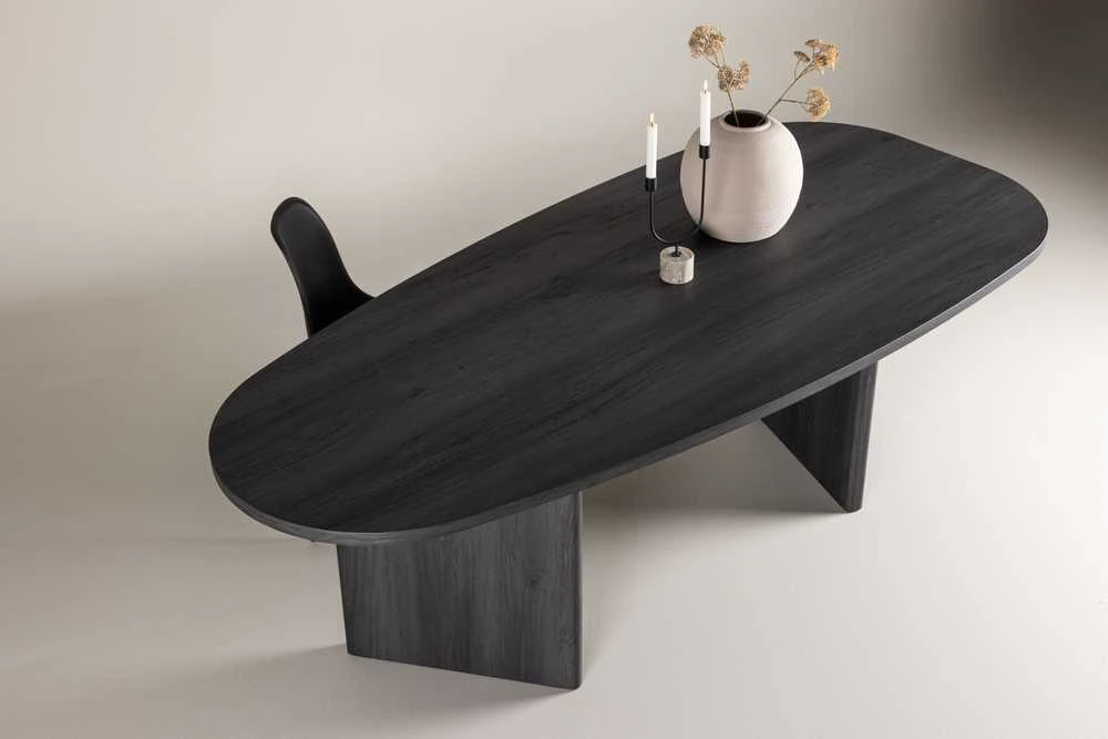 Venture Design Valgomojo stalas, Grönvik, 220x100 cm, Juodas