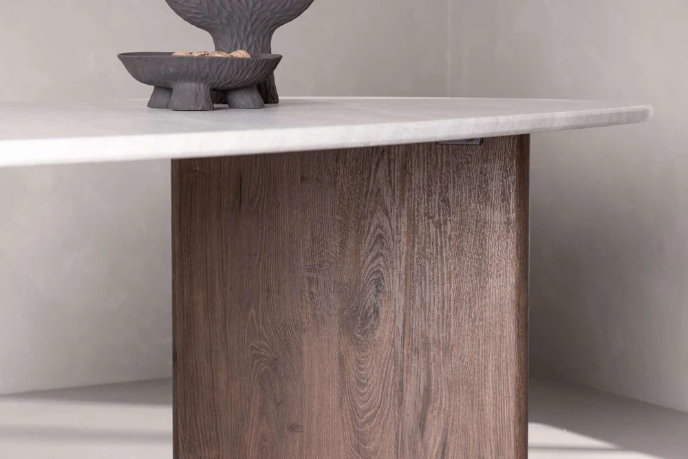 Venture Design Valgomojo stalas, Grönvik, 180x90 cm, Šviesiai pilkas