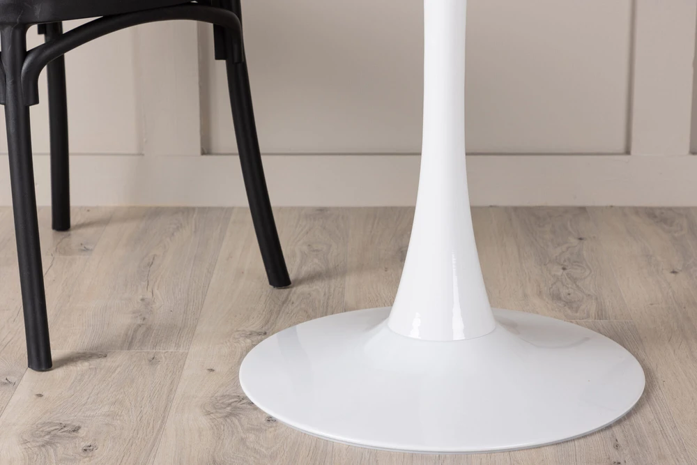 Venture Design Valgomojo stalas, Hamden, ø80 cm, Balta