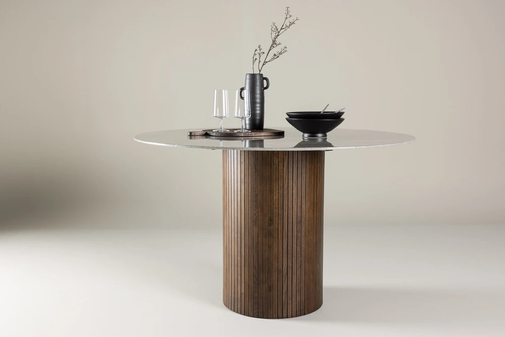 Venture Design Valgomojo stalas, Härön, Ø120x74 cm, Mocca