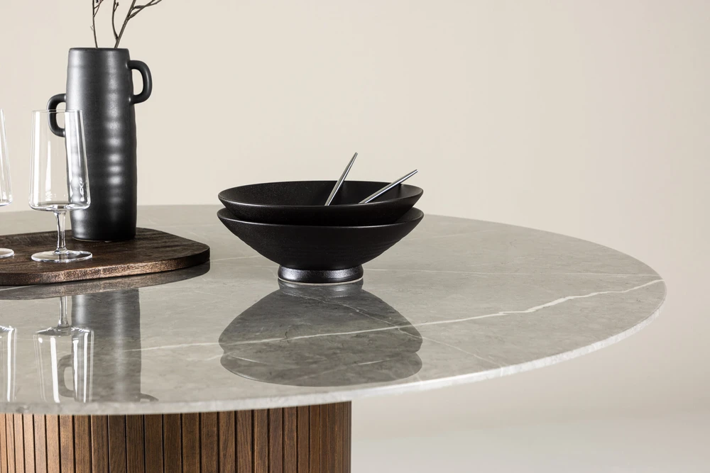 Venture Design Valgomojo stalas, Härön, Ø120x74 cm, Mocca