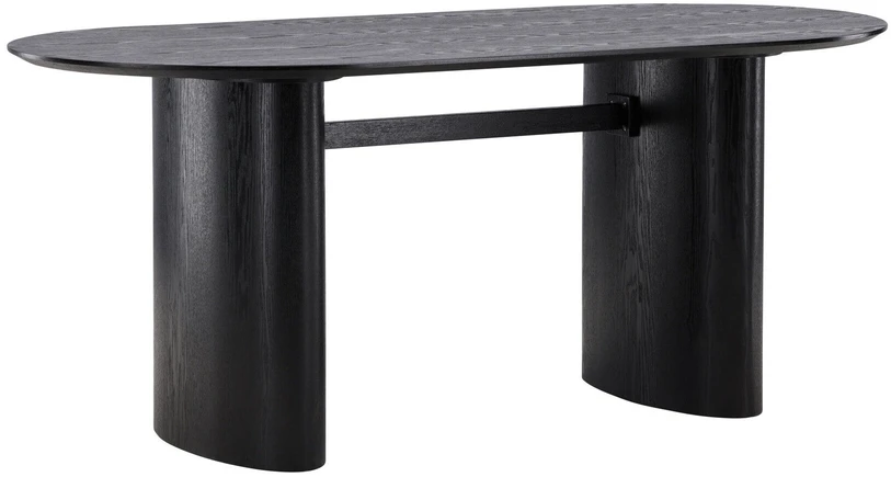 Venture Design Valgomojo stalas, Isolde, 180x90 cm, Juodas