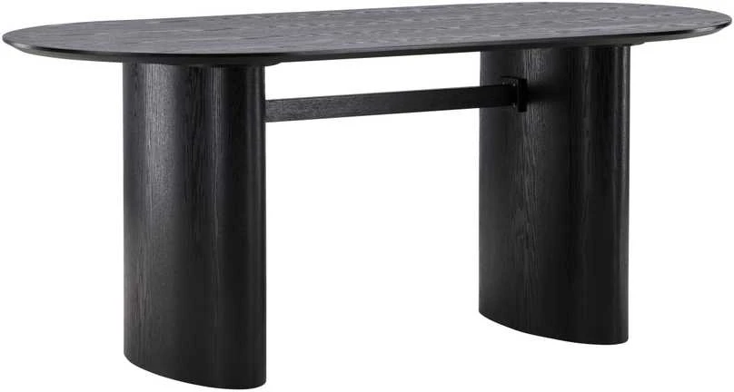 Venture Design Valgomojo stalas, Isolde, 180x90 cm, Juodas