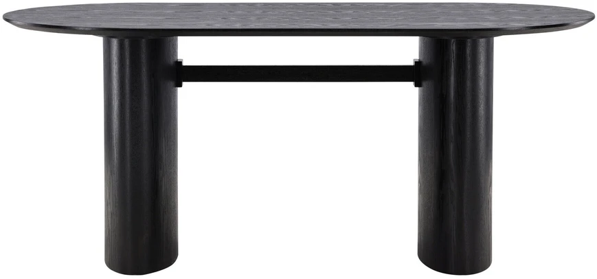 Venture Design Valgomojo stalas, Isolde, 180x90 cm, Juodas