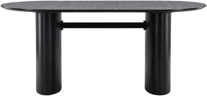 Venture Design Valgomojo stalas, Isolde, 180x90 cm, Juodas