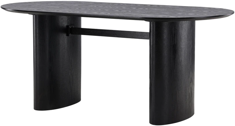 Venture Design Valgomojo stalas, Isolde, 180x90 cm, Juodas