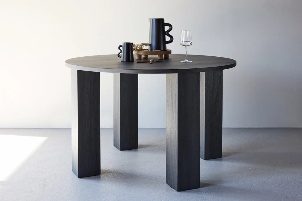Venture Design Valgomojo stalas, Juno, 120x75 cm, Juodas