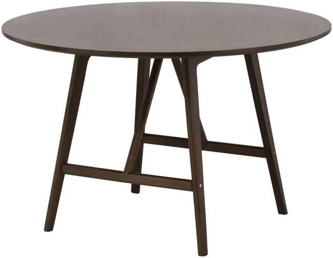 Venture Design Valgomojo stalas, Kaseidon, ø100 cm, Tamsiai rudas
