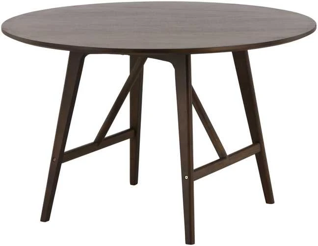 Venture Design Valgomojo stalas, Kaseidon, ø100 cm, Tamsiai rudas