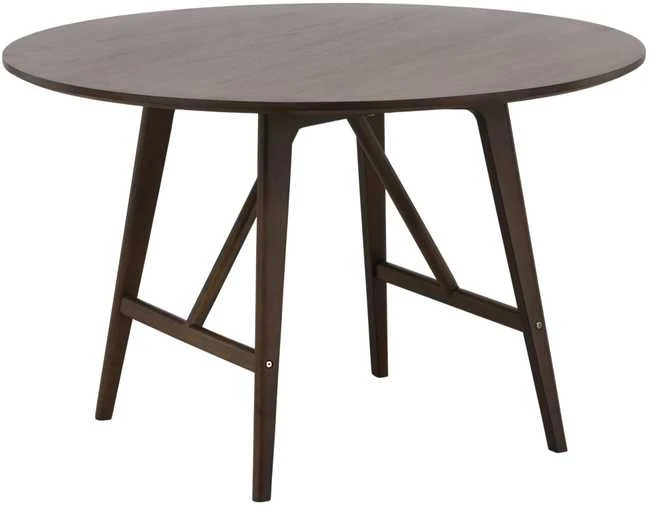 Venture Design Valgomojo stalas, Kaseidon, ø100 cm, Tamsiai rudas