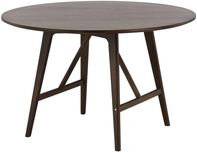 Venture Design Valgomojo stalas, Kaseidon, ø100 cm, Tamsiai rudas