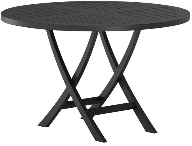 Venture Design Valgomojo stalas, Kenya, 120 cm, juoda, tikmedis