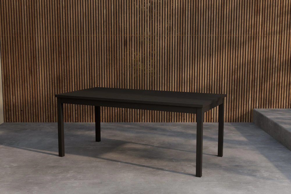 Venture Design Valgomojo stalas Kenya 90x180 cm juodas tikmedis