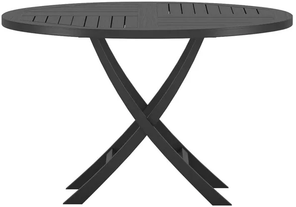 Venture Design Valgomojo stalas, Kenya, 120 cm, juoda, tikmedis