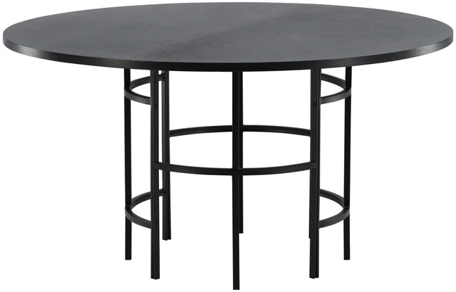 Venture Design Valgomojo stalas, Kopenhaga, ø140 cm, Juodas
