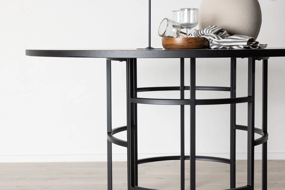 Venture Design Valgomojo stalas, Kopenhaga, ø140 cm, Juodas