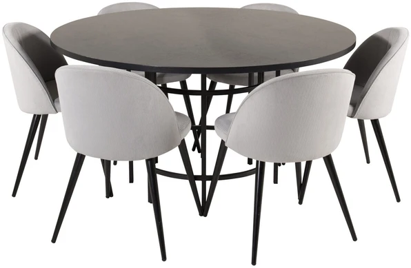 Venture Design Valgomojo stalas, Kopenhaga, ⌀140 cm, Juodas