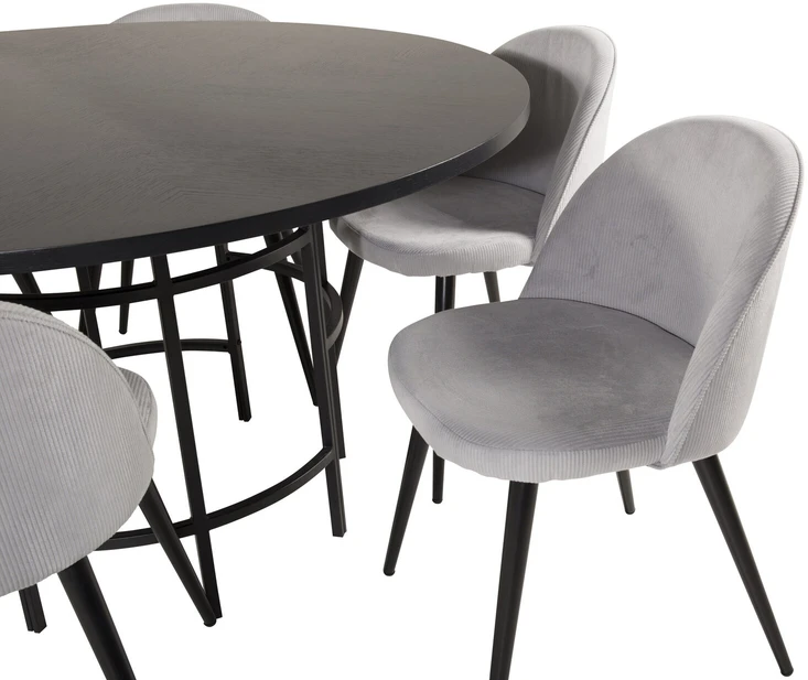 Venture Design Valgomojo stalas, Kopenhaga, ⌀140 cm, Juodas