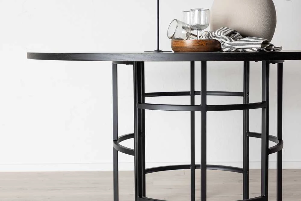 Venture Design Valgomojo stalas, Kopenhaga, ø140 cm, Juodas