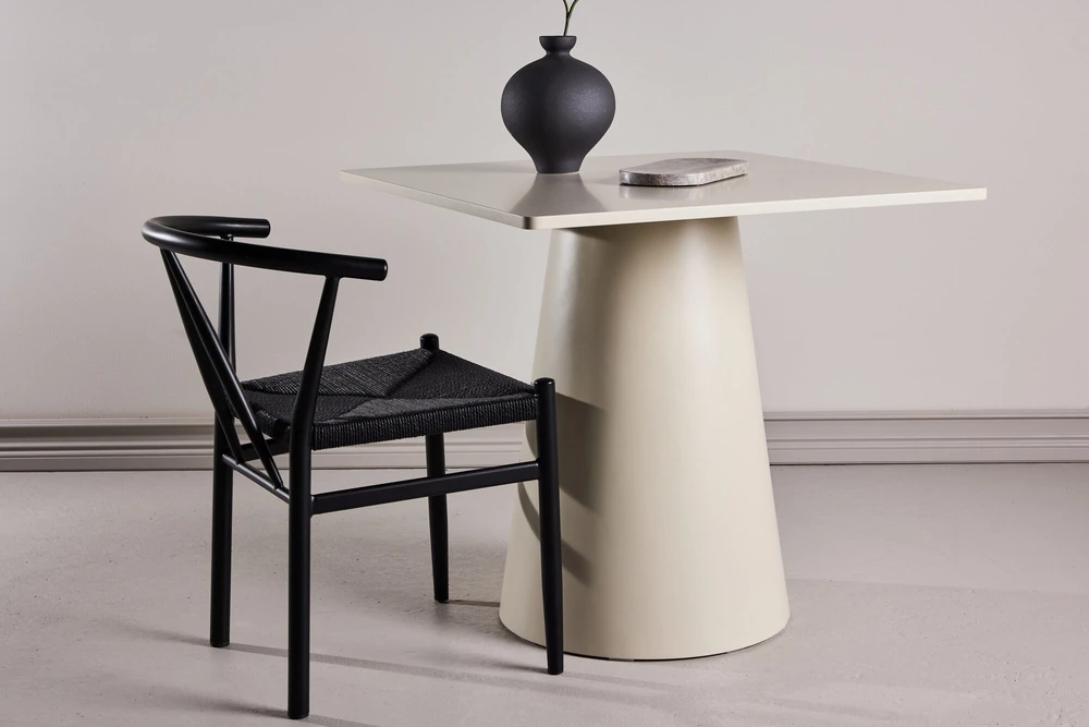 Venture Design Valgomojo stalas Lanzi 80x80x75 cm smėlio spalvos MDF