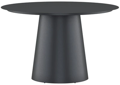 Venture Design Valgomojo stalas Lanzo 120 cm juodas, aliuminis