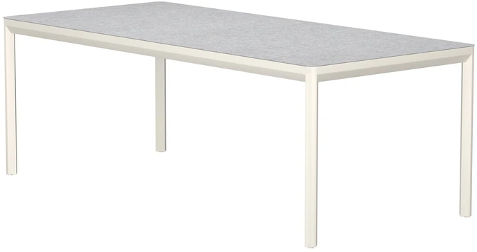 Venture Design Valgomojo stalas, Lino, 220x100x74 cm, smėlio spalvos