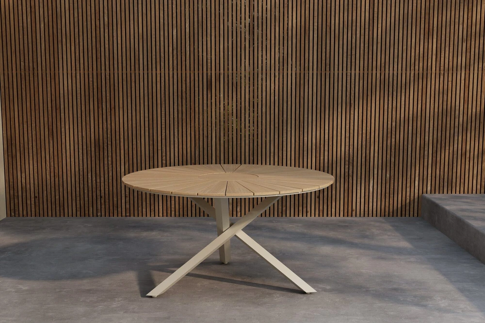 Venture Design Valgomojo stalas, Mexico, 140 cm, smėlio spalvos, tikmedis