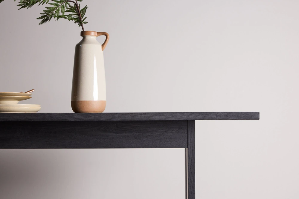 Venture Design Valgomojo stalas, Milly, 100x235 cm, Juodas