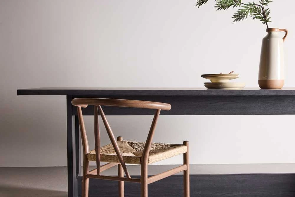 Venture Design Valgomojo stalas, Milly, 100x235 cm, Juodas