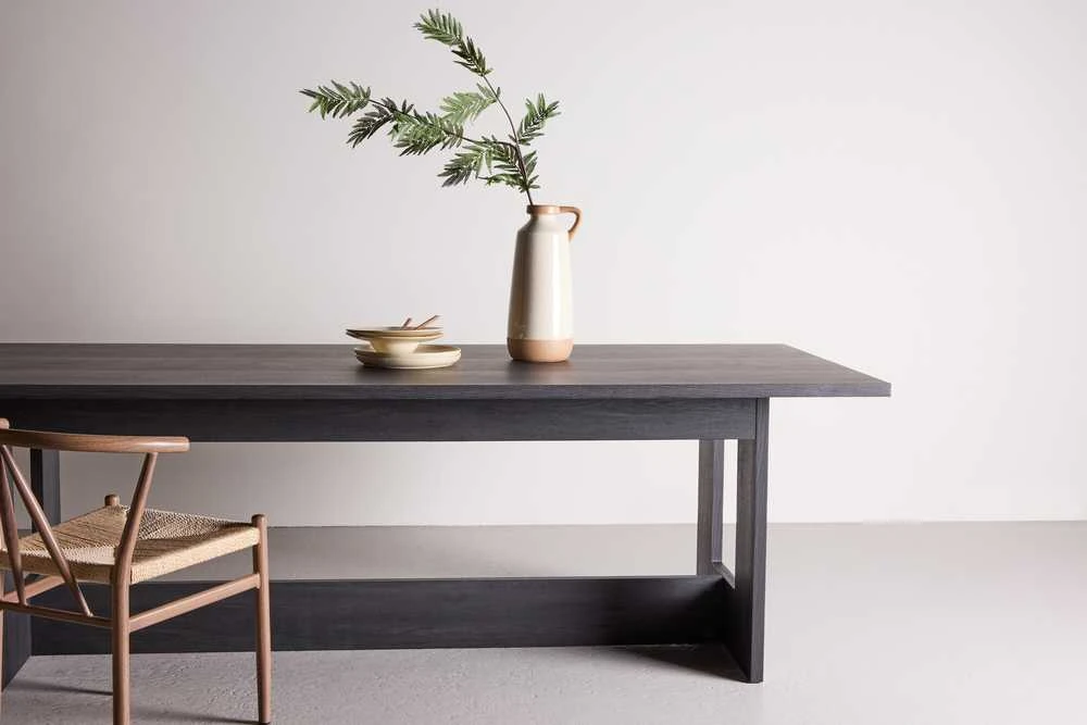 Venture Design Valgomojo stalas, Milly, 100x235 cm, Juodas