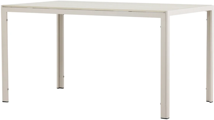 Venture Design Valgomojo stalas Mirko 140x80x74 cm, smėlio spalvos, polišildytas medienos