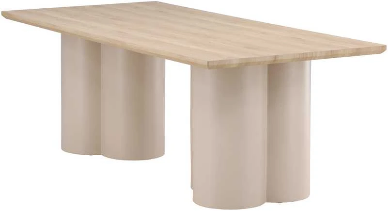 Venture Design Valgomojo stalas Olivia 100x210 cm Smėlio spalvos