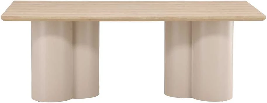 Venture Design Valgomojo stalas Olivia 100x210 cm Smėlio spalvos