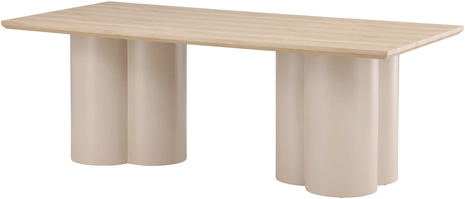 Venture Design Valgomojo stalas Olivia 100x210 cm Smėlio spalvos