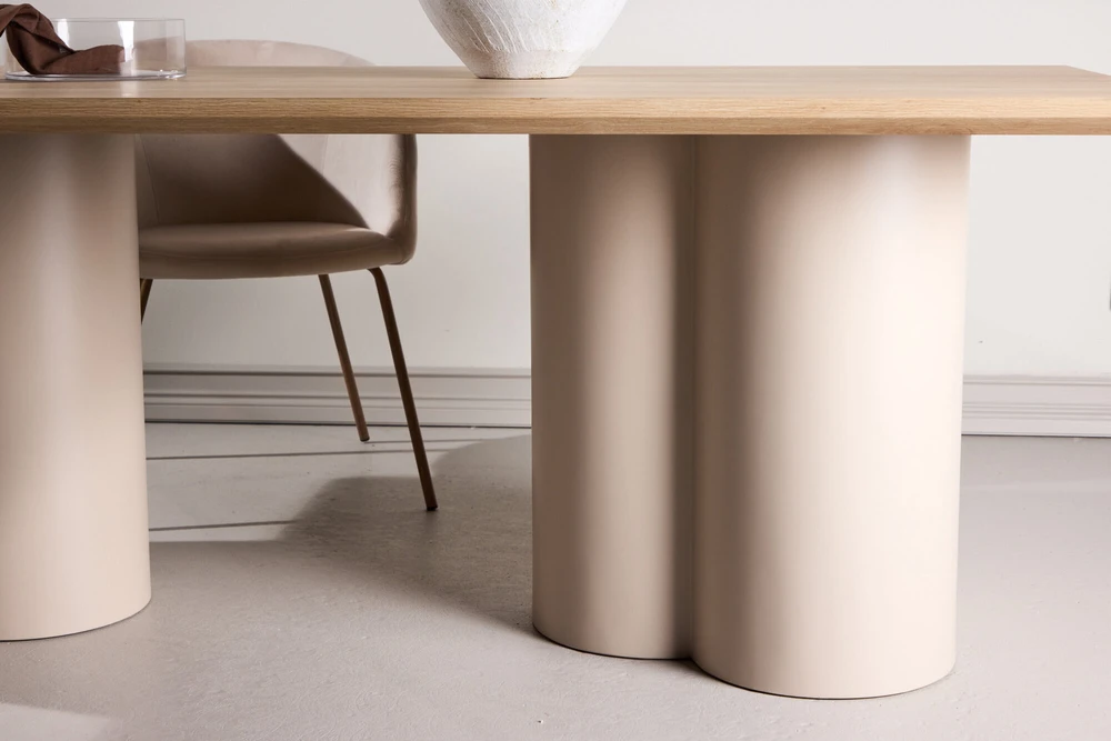 Venture Design Valgomojo stalas Olivia 100x210 cm Smėlio spalvos