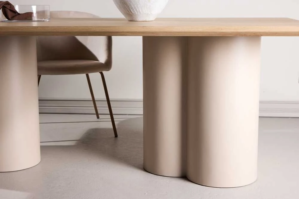 Venture Design Valgomojo stalas Olivia 100x210 cm Smėlio spalvos