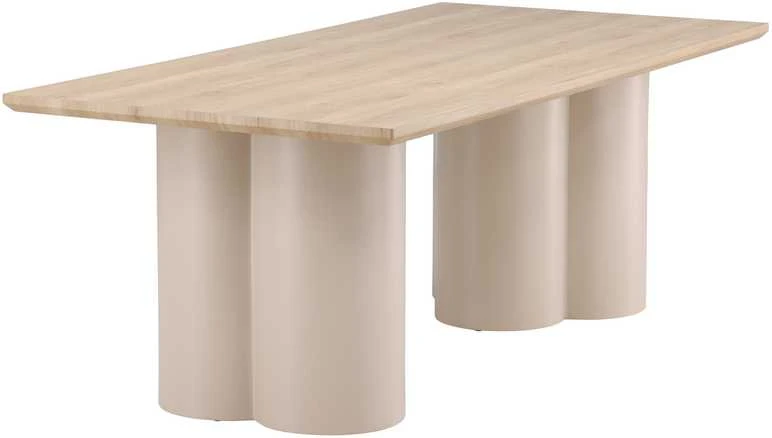 Venture Design Valgomojo stalas Olivia 100x210 cm Smėlio spalvos