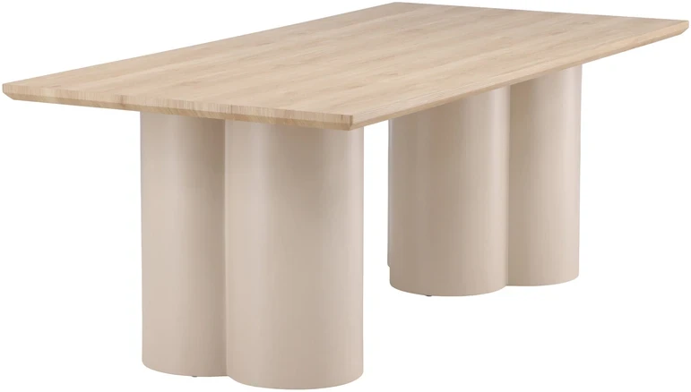 Venture Design Valgomojo stalas Olivia 100x210 cm Smėlio spalvos