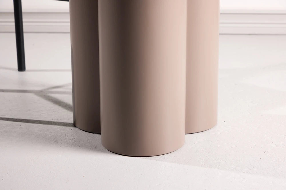 Venture Design Valgomojo stalas Olivia 110 cm tamsiai rudos spalvos MDF