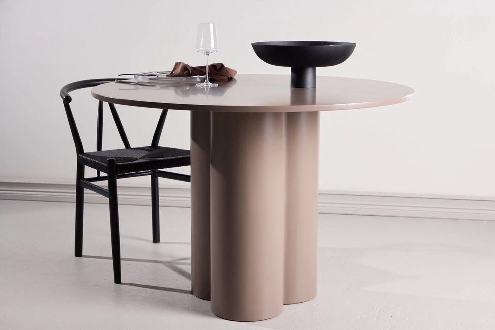Venture Design Valgomojo stalas Olivia 110 cm tamsiai rudos spalvos MDF