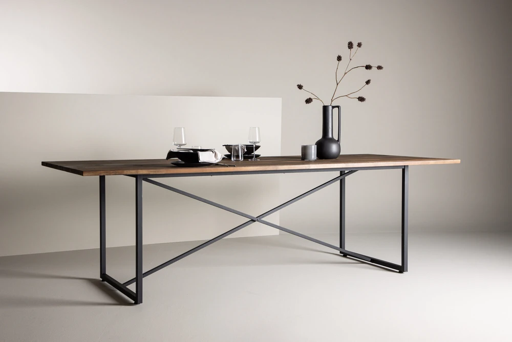 Venture Design Valgomojo stalas, Padang, 250x100x76 cm, Juodas