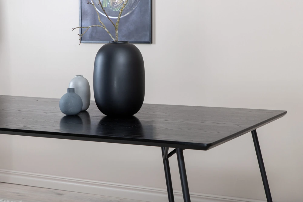 Venture Design Valgomojo stalas, Petra, 75x190x90 cm, Juodas