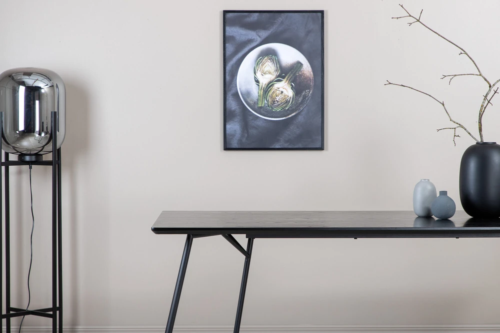 Venture Design Valgomojo stalas, Petra, 75x190x90 cm, Juodas