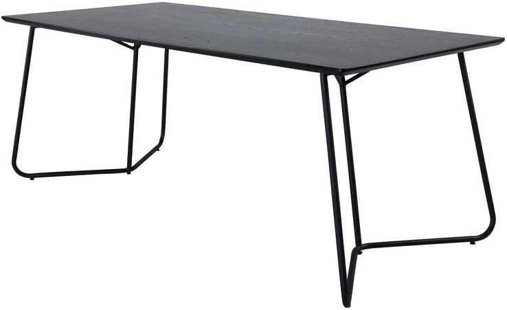 Venture Design Valgomojo stalas, Petra, 75x190x90 cm, Juodas